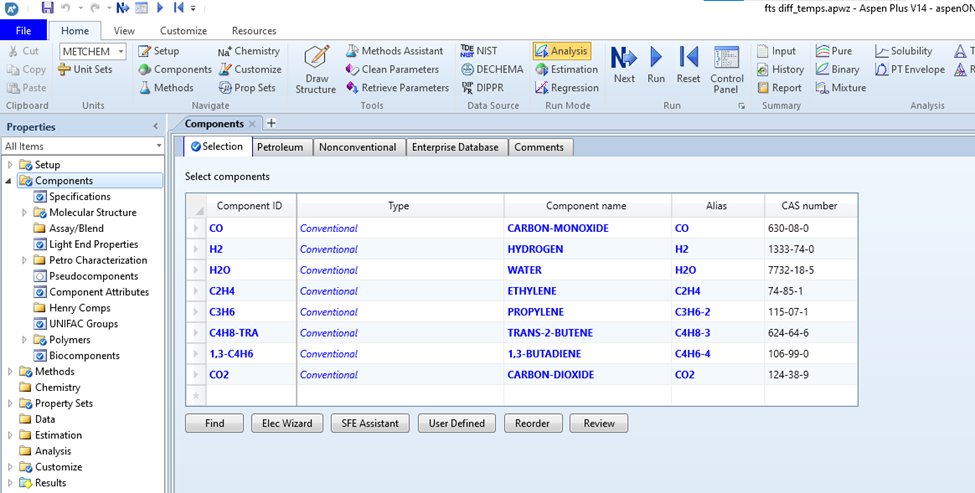 Component selection